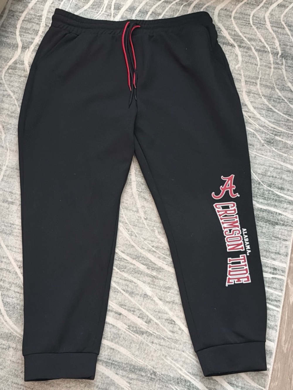 Alabama Crimson Tide Black Joggers with Red Accent